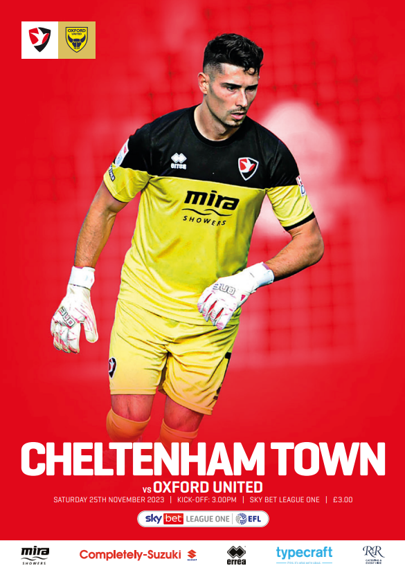 Cheltenham Town FC vs Oxford United Programme