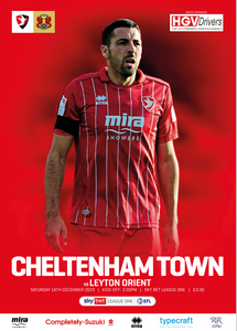 Cheltenham Town vs Leyton Orient programme