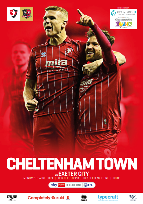Cheltenham Town vs Exeter City programme